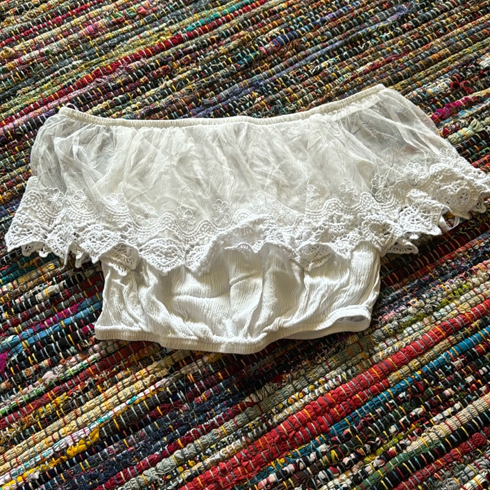 White Cropped Blouse